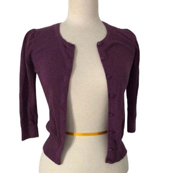 Halogen Long Sleeves Sweaters Cardigan Purple XS - Picture 1 of 5